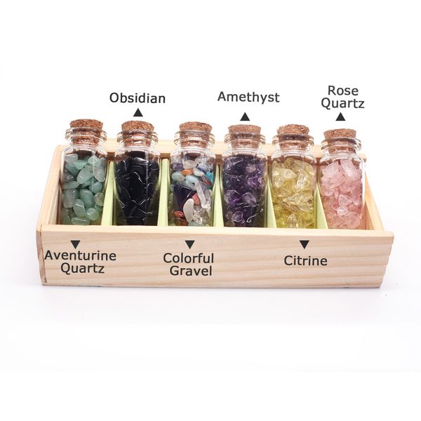 mineral samples raw gemstone bottles chip crystal healing tumbled gem reiki wicca stones set of 6 wishing bottle kids birthday gift, Black
mineral samples raw gemstone bottles chip crystal healing tumbled gem reiki wicca stones set of 6 wishing bottle kids birthday gift, Black