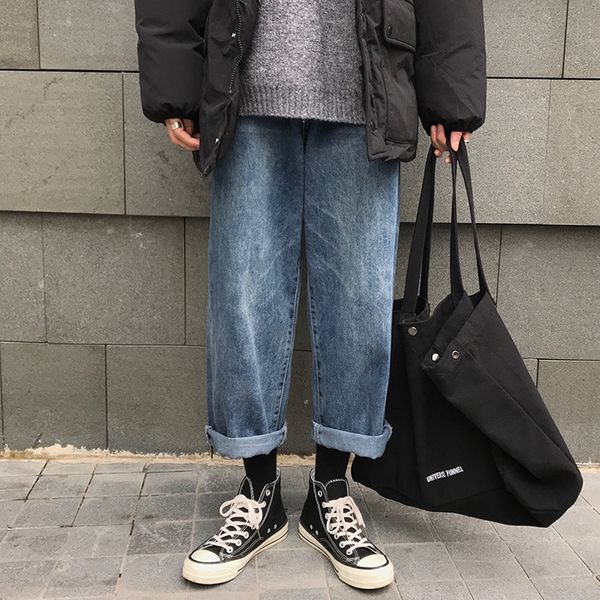 autumn new jeans men fashion wash casual loose hip hop denim pants man streetwear trend wild straight cowboy trousers male, Blue
autumn new jeans men fashion wash casual loose hip hop denim pants man streetwear trend wild straight cowboy trousers male, Blue
