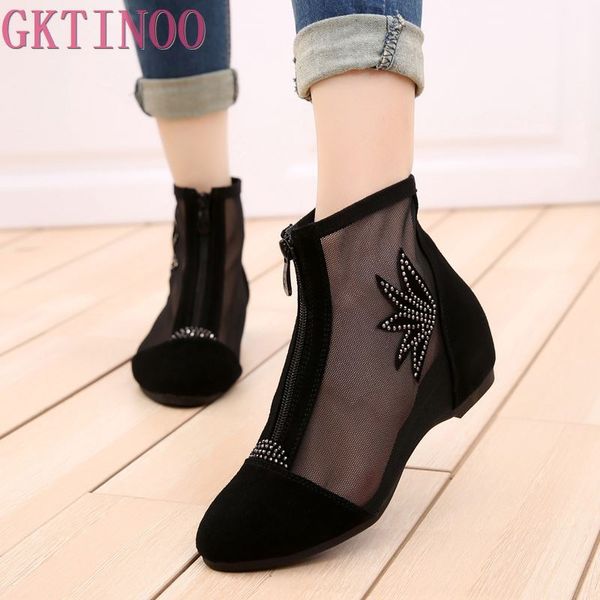 gktinoo 2019 fashion cow suede summer ankle boots for women flat heel boots mesh cut out booties casual shoes big size 34-43, Black
gktinoo 2019 fashion cow suede summer ankle boots for women flat heel boots mesh cut out booties casual shoes big size 34-43, Black