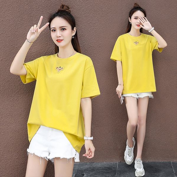 2020 women's fashionable female f5 round collar personalized t-shirt embroidery embroidery loose fashionable t-shirt female, White
2020 women's fashionable female f5 round collar personalized t-shirt embroidery embroidery loose fashionable t-shirt female, White