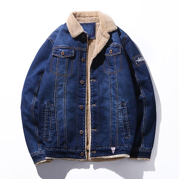 mens winter wool loose plus velvet thick lapels large size washed denim jacket / youth warm wild boutique coat, Black;brown
mens winter wool loose plus velvet thick lapels large size washed denim jacket / youth warm wild boutique coat, Black;brown