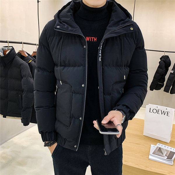 2019 winter warm hooded men's cotton-quilted coat thick korean-style fashion youth men's wear cotton overcoat, Black
2019 winter warm hooded men's cotton-quilted coat thick korean-style fashion youth men's wear cotton overcoat, Black