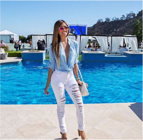 women's luxury jeans big hole fashion personality pants beggar wear trendy brand long pant elastic leg pants high waist tight trouser, Blue
women's luxury jeans big hole fashion personality pants beggar wear trendy brand long pant elastic leg pants high waist tight trouser, Blue