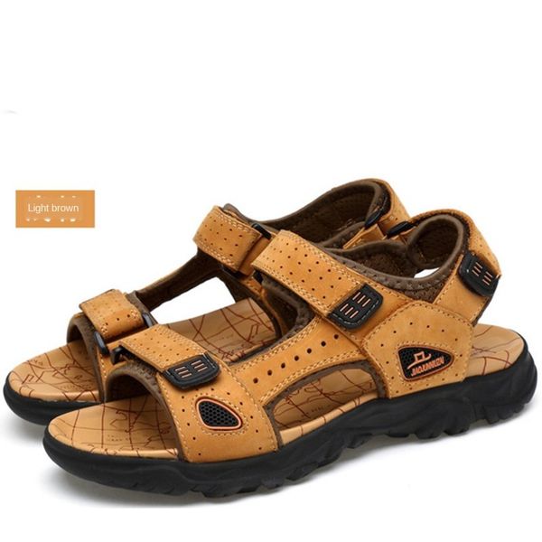 summer men sandals men beach shoes peep-toe casual shoes genuine leather wear-resistant sandalias, Black
summer men sandals men beach shoes peep-toe casual shoes genuine leather wear-resistant sandalias, Black