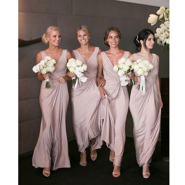 elegant v neck simple formal long blush pink bridesmaid dresses plus size african party prom dresses 2019, White;pink
elegant v neck simple formal long blush pink bridesmaid dresses plus size african party prom dresses 2019, White;pink
