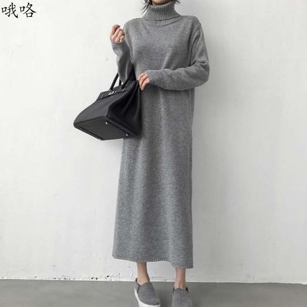 sweater dress women plus size turtleneck thick knitting long winter black knitted long dress female oversize loose girls, White;black
sweater dress women plus size turtleneck thick knitting long winter black knitted long dress female oversize loose girls, White;black