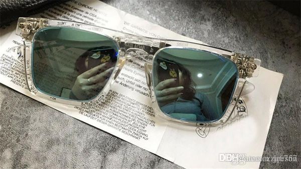 new popular retro men sunglasses punk style designer retro square frame with leather box coating reflective anti-uv lens quality, White;black
new popular retro men sunglasses punk style designer retro square frame with leather box coating reflective anti-uv lens quality, White;black