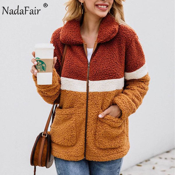 nadafair casual teddy coat women 2019 autumn winter patchwork fleece faux fur coat female thick warm plush jacket, Black
nadafair casual teddy coat women 2019 autumn winter patchwork fleece faux fur coat female thick warm plush jacket, Black