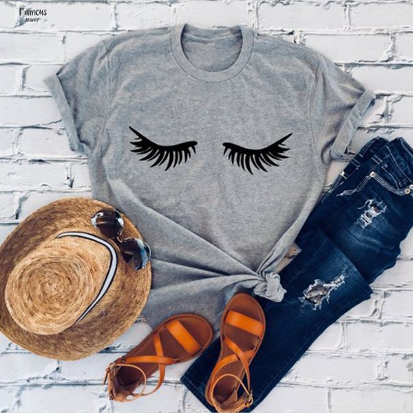fashion new t shirt summer women eyelashes lashes mascara solid funny tee fashion brunch shirt makeup gift t shirt, White
fashion new t shirt summer women eyelashes lashes mascara solid funny tee fashion brunch shirt makeup gift t shirt, White