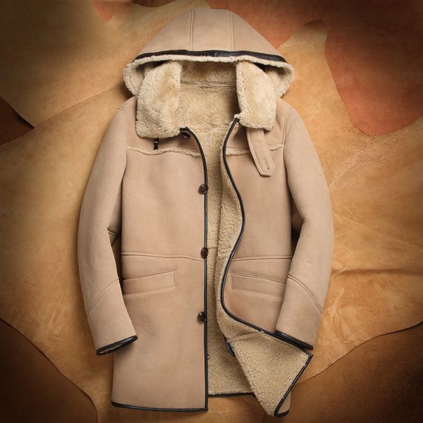 hooded mens shearling b3 sheepskin coat long style coat fur jacket handsome business casual travel jacket, Black
hooded mens shearling b3 sheepskin coat long style coat fur jacket handsome business casual travel jacket, Black