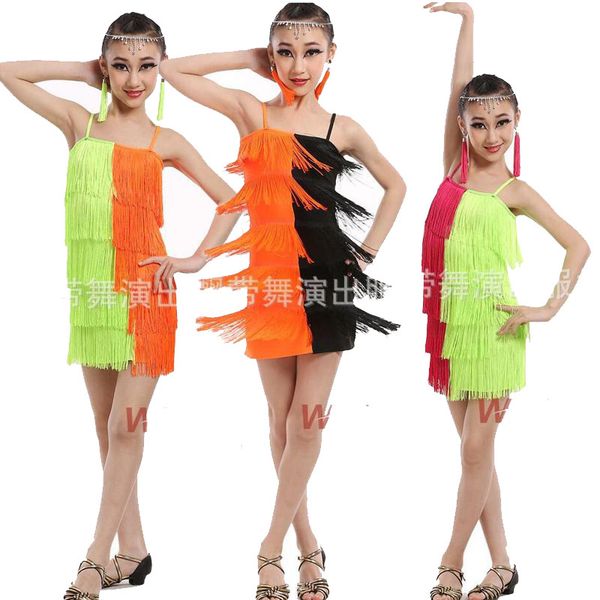 kids tassels vestidos latino dancewear costumes dress outfits girls latin dancing dress ballroom salsa dance wear, Black;red
kids tassels vestidos latino dancewear costumes dress outfits girls latin dancing dress ballroom salsa dance wear, Black;red