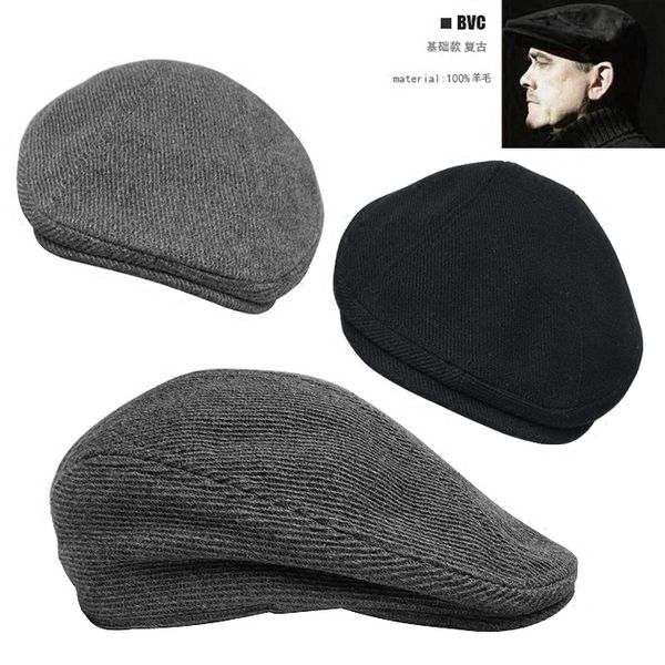high end black korean version of autumn and winter travel warm beret large middle-aged men's hat retro casual cap, Blue;gray
high end black korean version of autumn and winter travel warm beret large middle-aged men's hat retro casual cap, Blue;gray