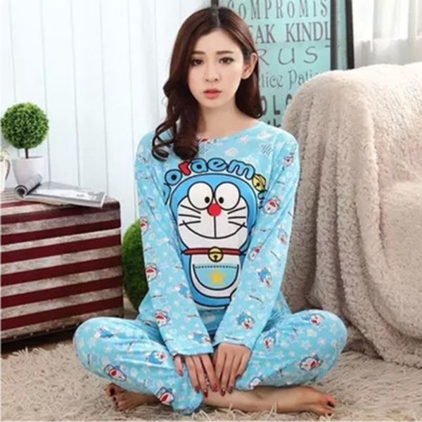 new fashion women lovely leisure cotton sleepwear womens female doraemon cartoon pajamas casual long-sleeve females pijamas, Black;red
new fashion women lovely leisure cotton sleepwear womens female doraemon cartoon pajamas casual long-sleeve females pijamas, Black;red