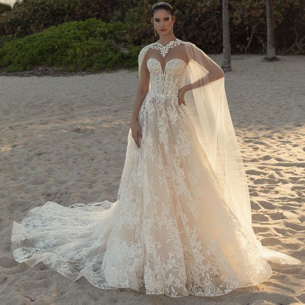 vintage chanpagne lace wedding dresses sweetheart neck summer beach boho bridal gowns retro bridal contain shawl vestidos de novia, White
vintage chanpagne lace wedding dresses sweetheart neck summer beach boho bridal gowns retro bridal contain shawl vestidos de novia, White