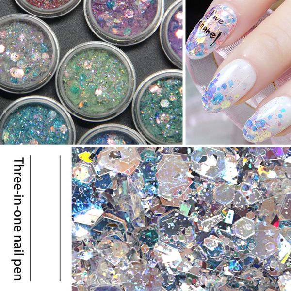 ishowtienda nail glitter shiny nail art tips stickers acrylic 3d glitter sequins manicure diy extension decorations manicure, Silver;gold
ishowtienda nail glitter shiny nail art tips stickers acrylic 3d glitter sequins manicure diy extension decorations manicure, Silver;gold