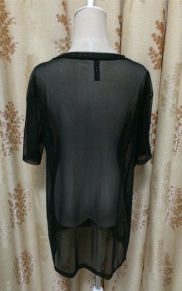 2019 mesh sheer see-through blouse womens lady girls clothing short sleeve summer tosp shirt transparent, White
2019 mesh sheer see-through blouse womens lady girls clothing short sleeve summer tosp shirt transparent, White