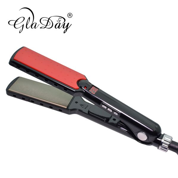 keratin hair straightener straightening irons professional titanium flat iron with 230 degree high temperature, Black
keratin hair straightener straightening irons professional titanium flat iron with 230 degree high temperature, Black