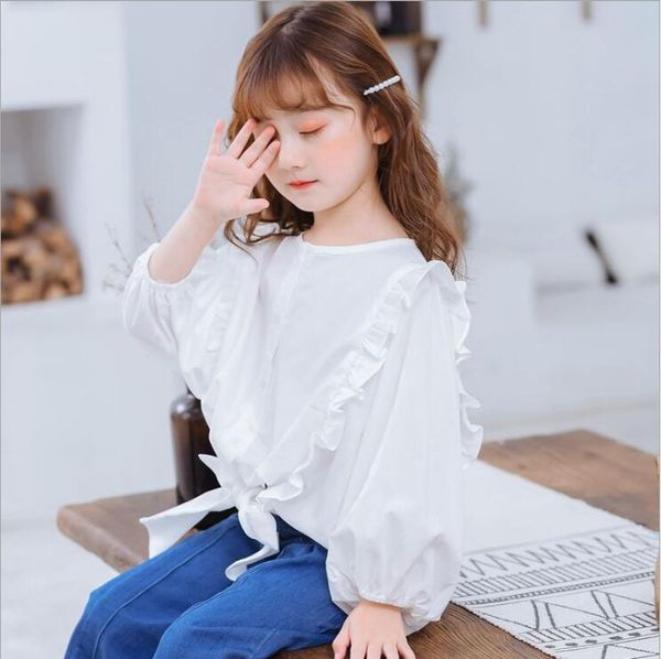 2019 korean style girls ruffles bow shirt fashion autumn cotton girls blouse 2-7t c160, White;black
2019 korean style girls ruffles bow shirt fashion autumn cotton girls blouse 2-7t c160, White;black