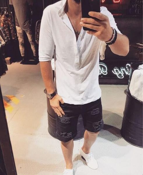 Mens Tshirt New Fashion Style Slim-fit Solid Color Short Sleeve Tee with 4 Colors Free Shipping
Mens Tshirt New Fashion Style Slim-fit Solid Color Short Sleeve Tee with 4 Colors Free Shipping