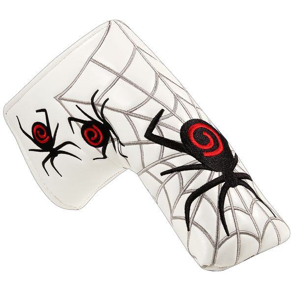 1pc new spider with silver web golf putter cover headcover for blade golf putter white black head cover
1pc new spider with silver web golf putter cover headcover for blade golf putter white black head cover