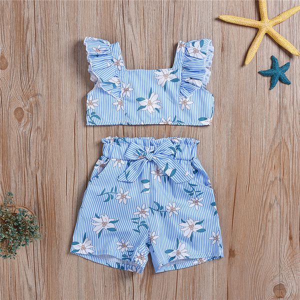 summer toddler kids baby girl clothes set sleeveless floral sling +striped shorts 2 pcs kids designer clothes girls jy518, White
summer toddler kids baby girl clothes set sleeveless floral sling +striped shorts 2 pcs kids designer clothes girls jy518, White