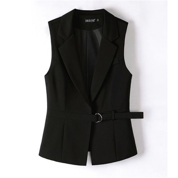 vest for women 2020 new fshion sleeveless jacket female tooling tide black sashes suit collar vest female m-2xl rm50133, Black;white 
vest for women 2020 new fshion sleeveless jacket female tooling tide black sashes suit collar vest female m-2xl rm50133, Black;white