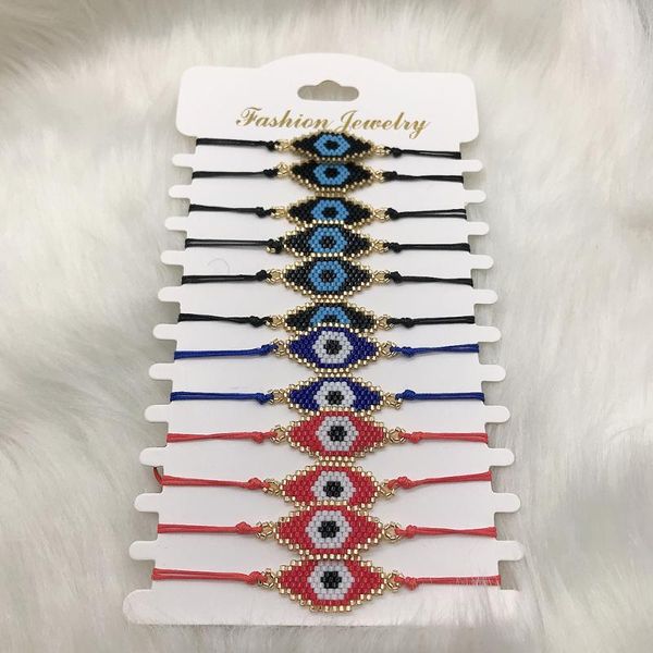 bluestar evil eye handmade bracelets handmade simple multicolor woven miyuki bead bracelets, Black
bluestar evil eye handmade bracelets handmade simple multicolor woven miyuki bead bracelets, Black