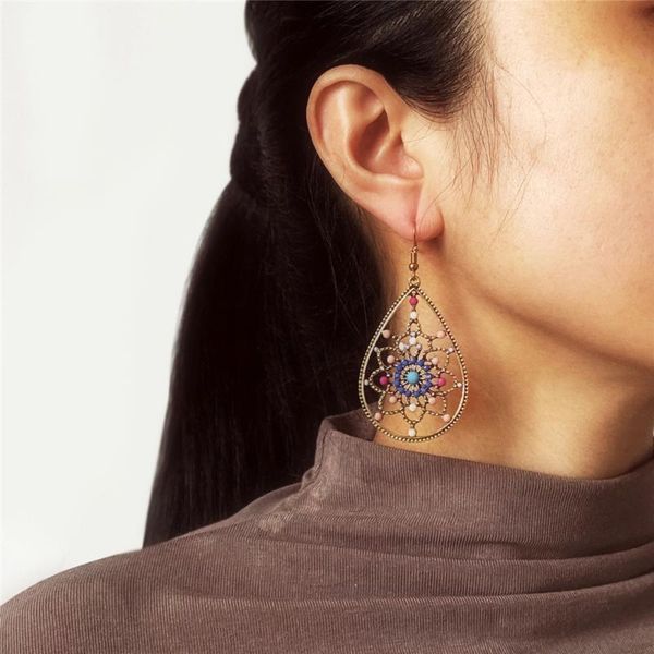 dangle & chandelier boho vintage geometric earrings for women waterdrop hollow flower-shaped color artificial bead earring set female jewelr, Silver
dangle & chandelier boho vintage geometric earrings for women waterdrop hollow flower-shaped color artificial bead earring set female jewelr, Silver