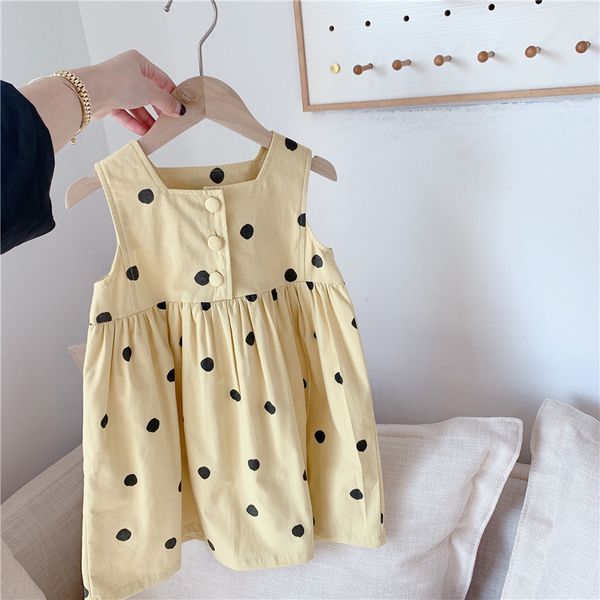 new 2020 summer baby girls korean style polka dots dress kids clothes children sleeveless princess dresses, Red;yellow
new 2020 summer baby girls korean style polka dots dress kids clothes children sleeveless princess dresses, Red;yellow