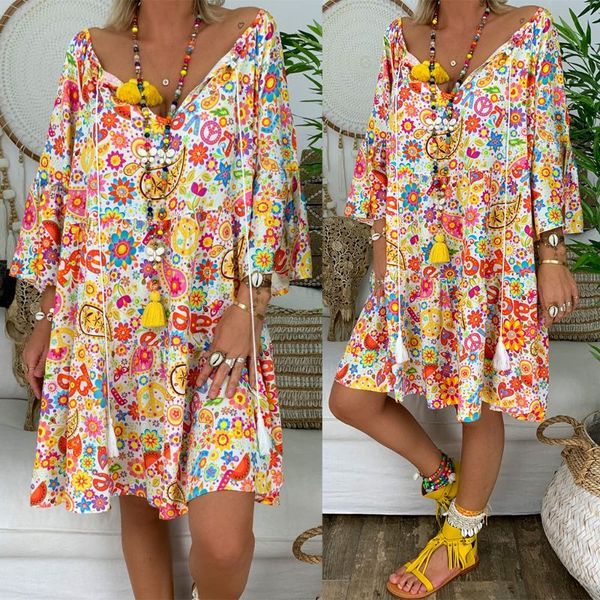 casual dresses 2021 summer women boho dress v neck floral long sleeve shirt holiday beach plus size s-5xl, Black;gray
casual dresses 2021 summer women boho dress v neck floral long sleeve shirt holiday beach plus size s-5xl, Black;gray