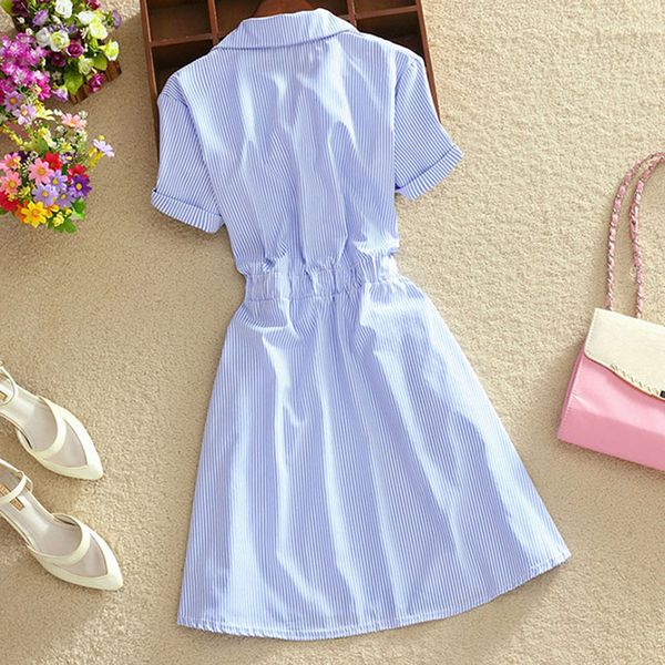 casual dresses women summer dress shirt blue stripped tunic turn down collar office lady work wear shirts female elegant bow button, Black;gray
casual dresses women summer dress shirt blue stripped tunic turn down collar office lady work wear shirts female elegant bow button, Black;gray