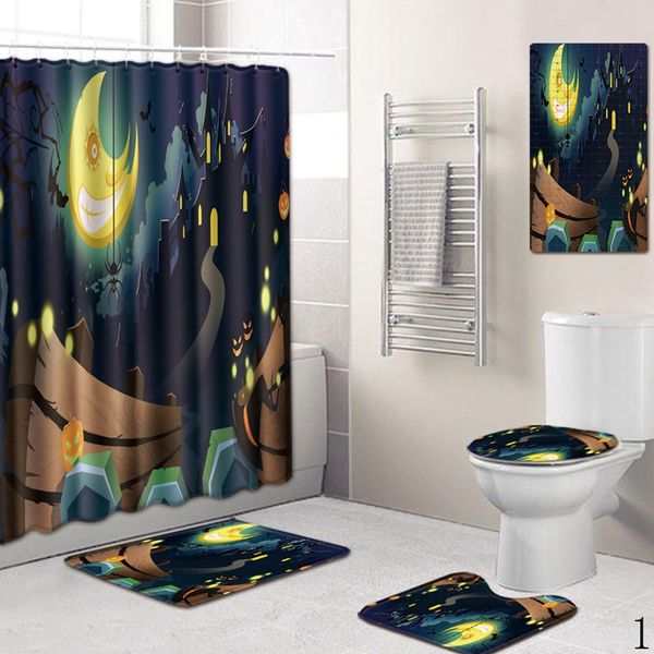 halloween bathroom decoration 45 * 75cm50 * 80cm shower curtain curtain carpet five-piece toilet seat cushion pad non-slip absorbent pad
halloween bathroom decoration 45 * 75cm50 * 80cm shower curtain curtain carpet five-piece toilet seat cushion pad non-slip absorbent pad