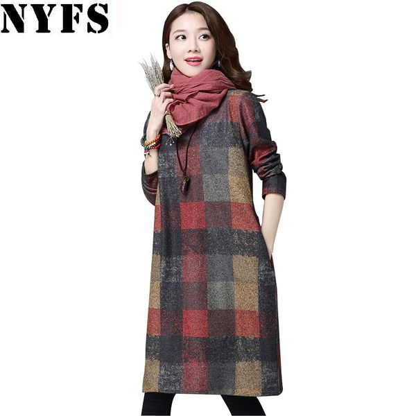 nyfs 2020 autumn winter women dress elegant thick warm long sleeve loose dress vestidos robe elbise, Black;gray
nyfs 2020 autumn winter women dress elegant thick warm long sleeve loose dress vestidos robe elbise, Black;gray