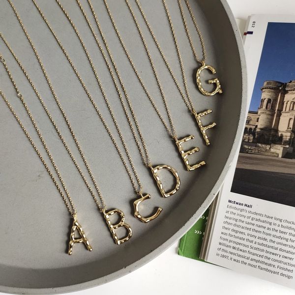 s925 sterling silver nordic 26 gold english capital letters big hammered stackable pendant jewelry name necklaces birthday gifts
s925 sterling silver nordic 26 gold english capital letters big hammered stackable pendant jewelry name necklaces birthday gifts