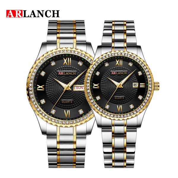 arlanch luxury couple watch golden fashion stainless steel lovers watch quartz wrist watches for women men analog wristwatch, Slivery;brown
arlanch luxury couple watch golden fashion stainless steel lovers watch quartz wrist watches for women men analog wristwatch, Slivery;brown