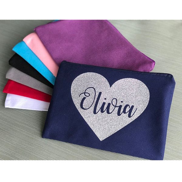 bachelorette party zipper make up bag, personalised bride cosmetic bags with heart name, bridesmaid gift, canvas toiletry bags
bachelorette party zipper make up bag, personalised bride cosmetic bags with heart name, bridesmaid gift, canvas toiletry bags