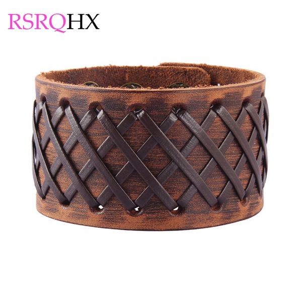 handmade leather rope bracelets bangles vintage luxury wrap bracelet men women snap button jewelry charm gifts boyfriend hot, Black 
handmade leather rope bracelets bangles vintage luxury wrap bracelet men women snap button jewelry charm gifts boyfriend hot, Black