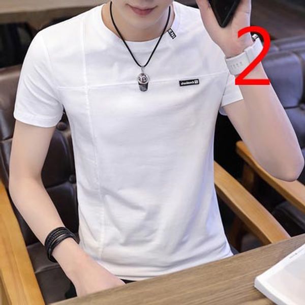 men's short sleeve t-shirt trend korean personality cotton tide brand t-shirt men's half sleeve 2019 new round collar, White;black
men's short sleeve t-shirt trend korean personality cotton tide brand t-shirt men's half sleeve 2019 new round collar, White;black