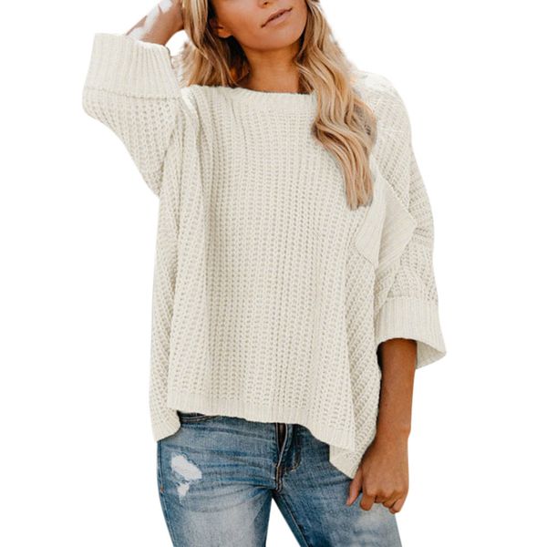 womens loose winter pullovers sweaters clothes women solid off shoulder pocket knitted sweater knitwear korean style, White;black
womens loose winter pullovers sweaters clothes women solid off shoulder pocket knitted sweater knitwear korean style, White;black