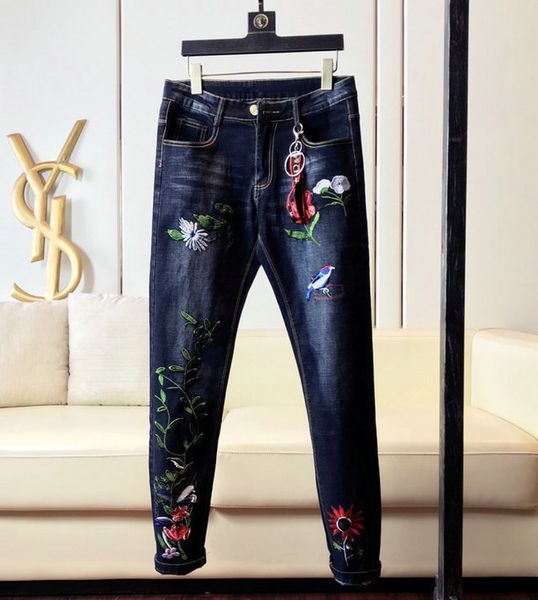 2020 luxury brand jeans embroidery denim fashion designer pants hip hop mens jean motorcycle jeans high street trend designer pants, Blue
2020 luxury brand jeans embroidery denim fashion designer pants hip hop mens jean motorcycle jeans high street trend designer pants, Blue