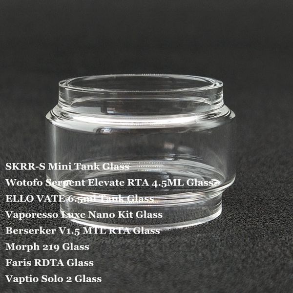 Fat Bulb Bubble Glass Tube for SKRR-S Mini Serpent Elevate ELLO VATE Luxe Nano Berserker V1.5 MTL RTA Morph 219 Faris RDTA TFV16 Solo 2
Fat Bulb Bubble Glass Tube for SKRR-S Mini Serpent Elevate ELLO VATE Luxe Nano Berserker V1.5 MTL RTA Morph 219 Faris RDTA TFV16 Solo 2