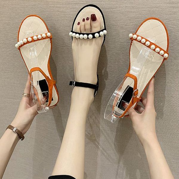 fairy pearl band buckle strap flock women sandals holiday beach shoes women slip on open toe bead low heels femmes sandalias2020, Black
fairy pearl band buckle strap flock women sandals holiday beach shoes women slip on open toe bead low heels femmes sandalias2020, Black
