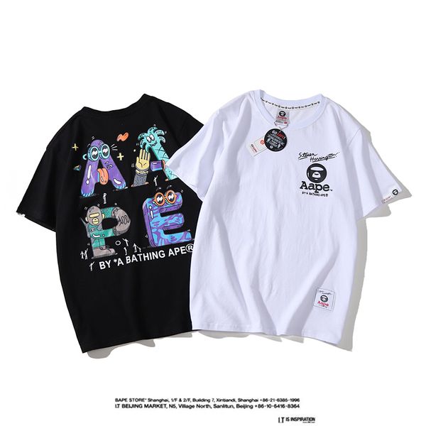 aape women mens designer t shirts fashion short sleeve luxury designer t shirt summer men tshirt tee couples matching clothes 807, White;black
aape women mens designer t shirts fashion short sleeve luxury designer t shirt summer men tshirt tee couples matching clothes 807, White;black