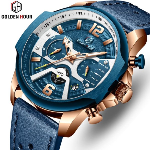 goldenhour genuine leather men's quartz watch waterproof man clock calendar men watches relogio masculino, Slivery;brown
goldenhour genuine leather men's quartz watch waterproof man clock calendar men watches relogio masculino, Slivery;brown