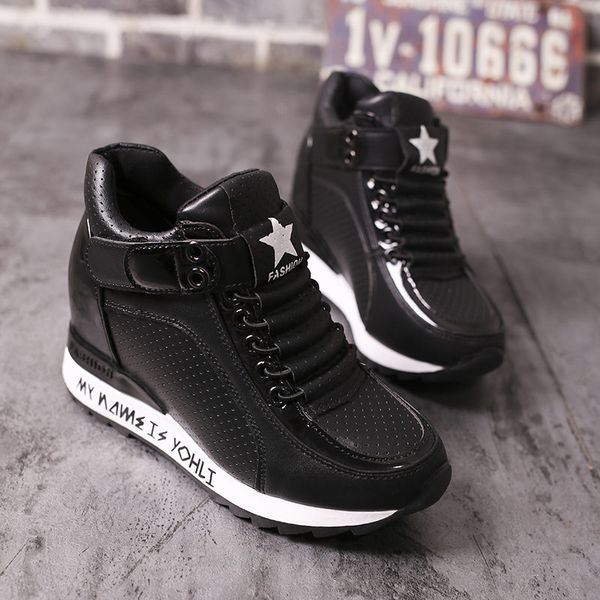 sneakers height increasing sneakers high heel casual white sneakers shoes women platform shoes wedges black, Black;white
sneakers height increasing sneakers high heel casual white sneakers shoes women platform shoes wedges black, Black;white