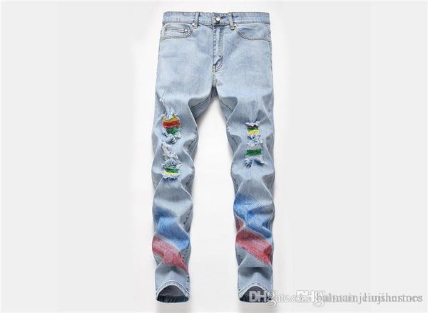 ripped jeans fashion designer summer zipper casual pencil pants mid waist jeans mens pants mens striped printed, Blue
ripped jeans fashion designer summer zipper casual pencil pants mid waist jeans mens pants mens striped printed, Blue