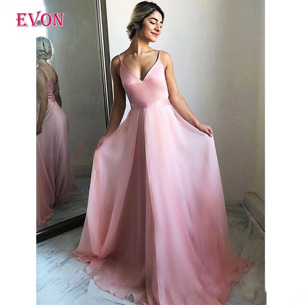 v neck spaghetti straps pink a line prom dresses vestidos de gala simple backless floor length long evening dresses, White;black
v neck spaghetti straps pink a line prom dresses vestidos de gala simple backless floor length long evening dresses, White;black