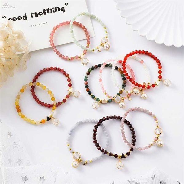 aomu korean sweet metal twine pearl beaded bracelet pink star triangle beads bracelets for women girl gift jewelry accessories, Golden;silver
aomu korean sweet metal twine pearl beaded bracelet pink star triangle beads bracelets for women girl gift jewelry accessories, Golden;silver