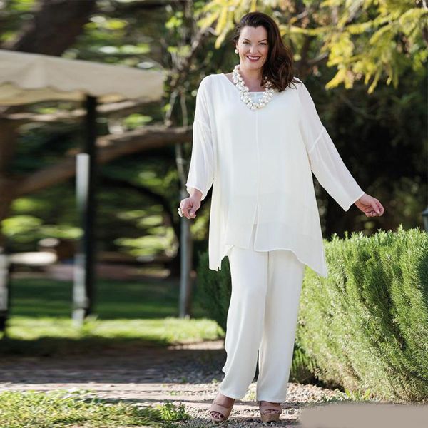 new white chiffon mother of the bride pant suits with long sleeves wedding guest dress plus size mothers of the groom dresses, Black;red
new white chiffon mother of the bride pant suits with long sleeves wedding guest dress plus size mothers of the groom dresses, Black;red