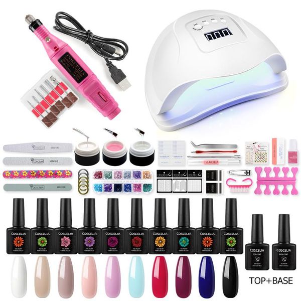 nail art kits coscelia 8/10 color polish kit with 36w/80w lamp for electric drill machine manicure set nails decorations
nail art kits coscelia 8/10 color polish kit with 36w/80w lamp for electric drill machine manicure set nails decorations